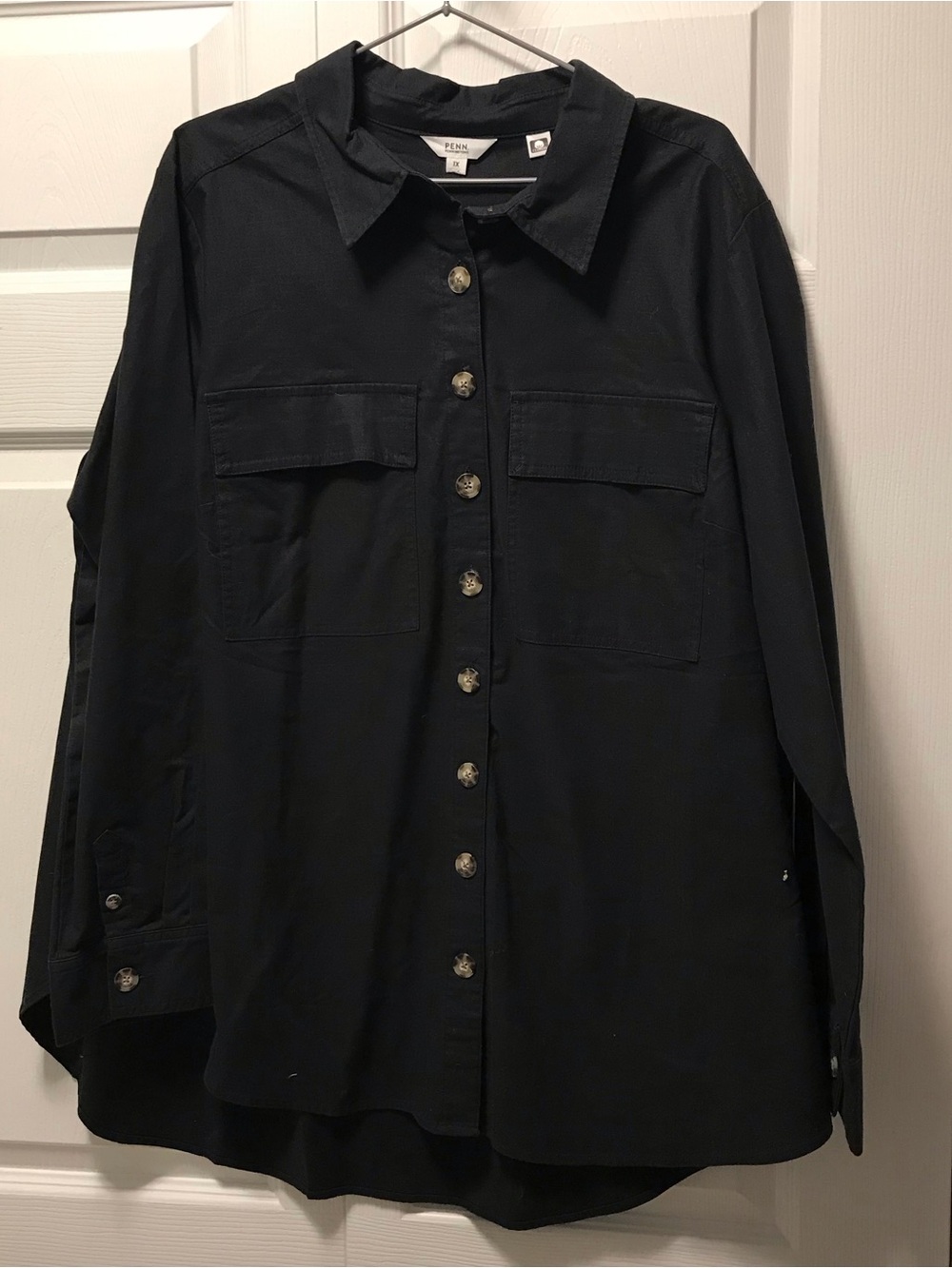 Penningtons Black Button Up Shirt/Jacket